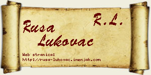 Rusa Lukovac vizit kartica